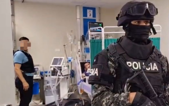 Alias 4K fue dado de alta en un hospital de Manta antes de ser trasladado a prisión.