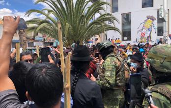 La movilización indígena en Pujilí se realizó sin enfrentamientos