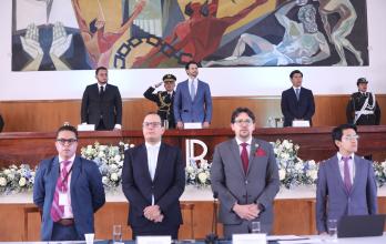 El acto se desarrolló en presencia de autoridades nacionales, locales, militares, policiales y representantes de la sociedad civil.