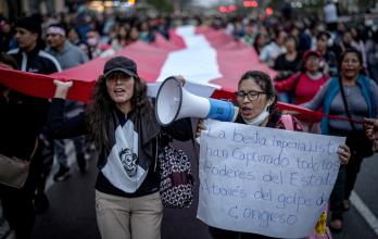 Protesta en Perú