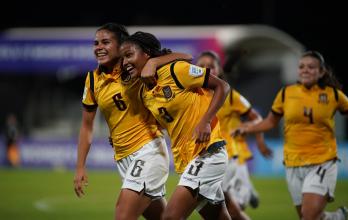 Maite Zambrano hizo el segundo gol de Ecuador ante Noruega.