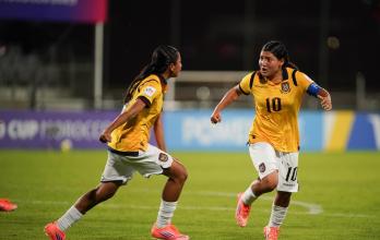 Mary Guerra (10) la volante ofensiva de Ecuador en el Mundial sub 17 que provocó el primer gol.