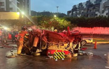 Accidente en la avenida del Bombero