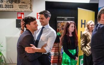 Así fue la celebración de Rob Jetten