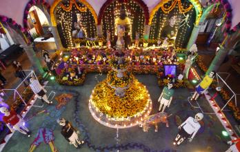 Pelé, Maradona, altar de muertos, Día de Muertos, Día de difuntos, México, Mundial 2026