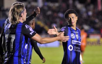 Figuras de Independiente del Valle, Claudio Spinelli y Patrick Mercado.