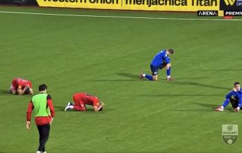 Momento cuando le dijeron a los jugadores que Mladen Zizovic, había fallecido.