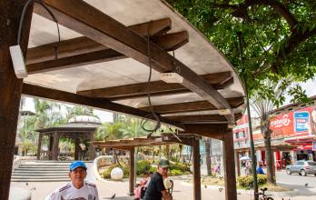 falencias en el Parque Central de Milagro