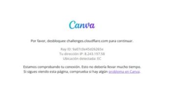 Los usuarios reciben este mensaje al ingresar a Canva.