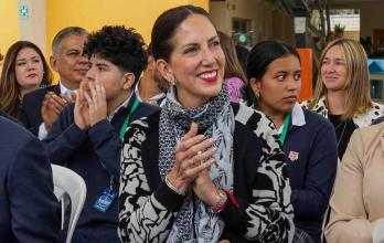 Alegría Crespo habló de avances en infraestructura, programas educativos y proyectos escolares.
