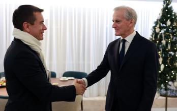 El presidente de la República Daniel Noboa, mantuvo un encuentro con Jonas Gahr Støre, primer ministro de Noruega.