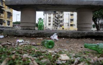basura en parque de La Saiba