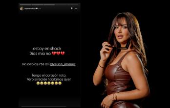 Dayanara y el mensaje de despida a Yeison Jiménez