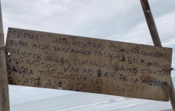 cartel amenaza Puerto López