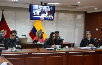 La jueza Daniella Camacho y Marco Rodríguez