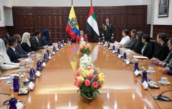 Las delegaciones de Ecuador y Emiratos Árabes Unidos revisaron el avance de acuerdos estratégicos.