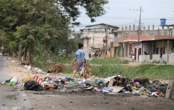 Acumulación de basura en Durán