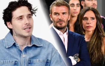 David, Victoria y Brooklyn Beckham