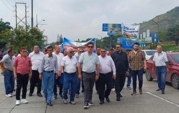 Protesta de transportistas en Guayaquil