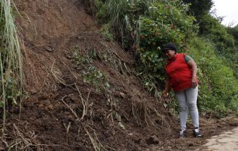 deslizamiento de tierra en Collacoto - quito