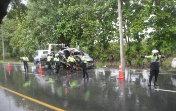 Accidente en la vía a la costa