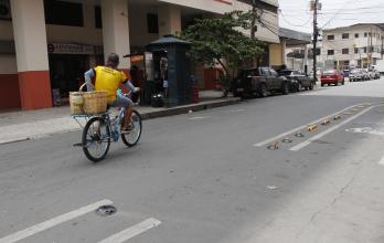 ciclovía en calle Hurtado