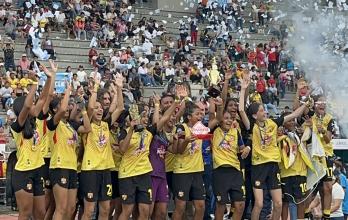Barcelona Sc femenino sub 16 una de las campeones del torneo.