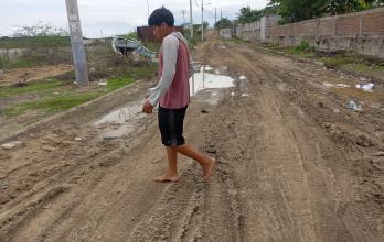 calles en El Morro sin asfaltar