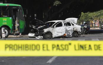 Vehículos quemados en México