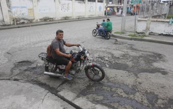 calles con huecos en Milagro