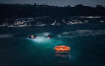 Los visitantes se encontraban navegando cuando las condiciones del mar complicaron su retorno a la costa.