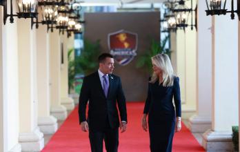 DANIEL NOBOA INGRESO CUMBRE ESCUDO DE LAS AMERICAS