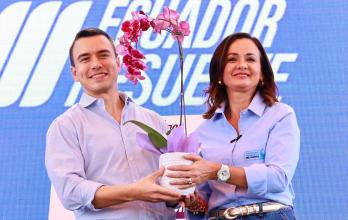 Daniel Noboa y Marcela Aguiñaga en 2024