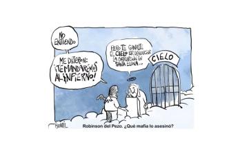 CARICATURA BONIL SOBRE ROBINSON DEL PEZO