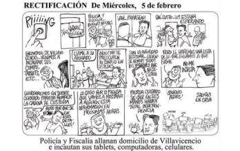 Bonil caricatura rectificación Fernando Villavicencio
