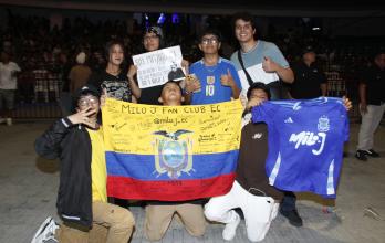 El club de fans de Milo J estuvo presente en los tres shows del cantante.