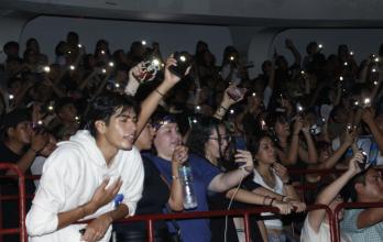 Los fans de Milo J en el Coliseo Voltaire Paladines Polo.