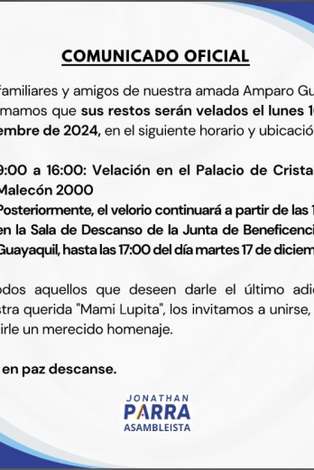 Boletín de Amparo Guillén.