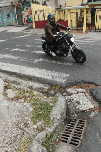 Parterre dañado en Guayaquil
