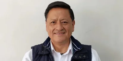César Díaz, precandidato a la Alcaldía de Quito por el Movimiento Pueblo, Igualdad y Democracia.