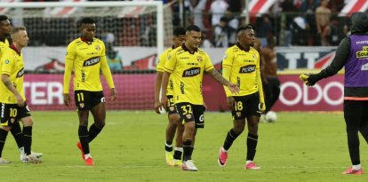 Sus rostros lo dicen todo en los jugadores de Barcelona SC en el estadio Rodrigo Paz.