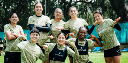 Jugadoras de Guerreras Albas en un entrenamiento.