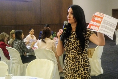 Karen Montalva, en la conferencia dada en Guayaquil.