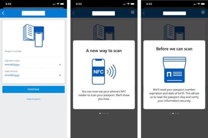 La nueva función usa la tecnología segura del chip de pasaportes para un embarque internacional más rápido.