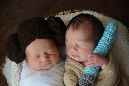 Las fotografías de los bebés fueron publicadas en la cuenta de Twitter del centro hospitalario.
