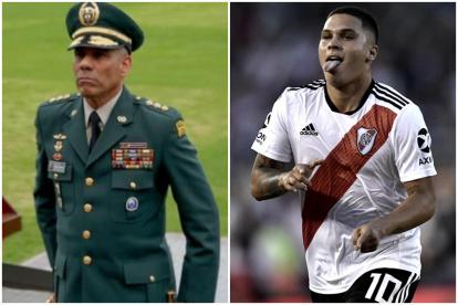 El futbolista de River Plate se pronunció a través de redes sociales. La respuesta del Ejército no tardó en llegar.
