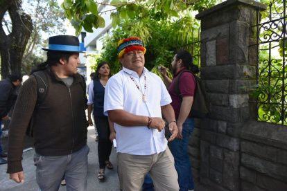 Jaime Vargas a su salida de la Fiscalía.