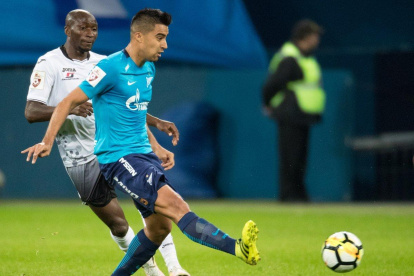 Cristhian Noboa marcó el primer tanto del Sochi frente al Krasnodar.