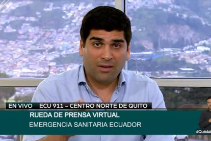 Desde esta semana las autoridades han optado por las ruedas de prensa virtuales. Uno de ellos es el vicepresidente Otto Sonnenholzner
