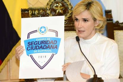 La alcaldesa Cynthia Viteri, quien este 19 de marzo dio positivo para coronavirus.